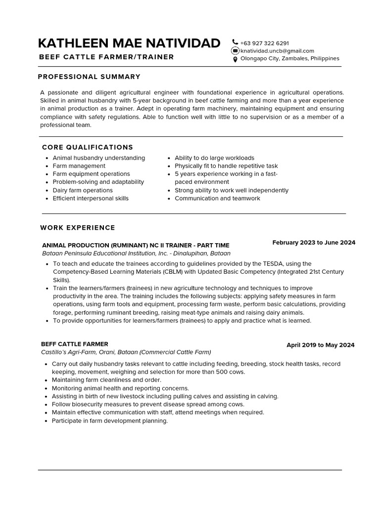 Black and White Simple Business School Graduate Corporate Resume | PDF ...