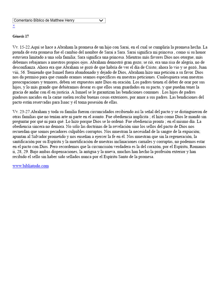 Comentario biblico g nesis 17 comentario b blico de matthew henry pdf
