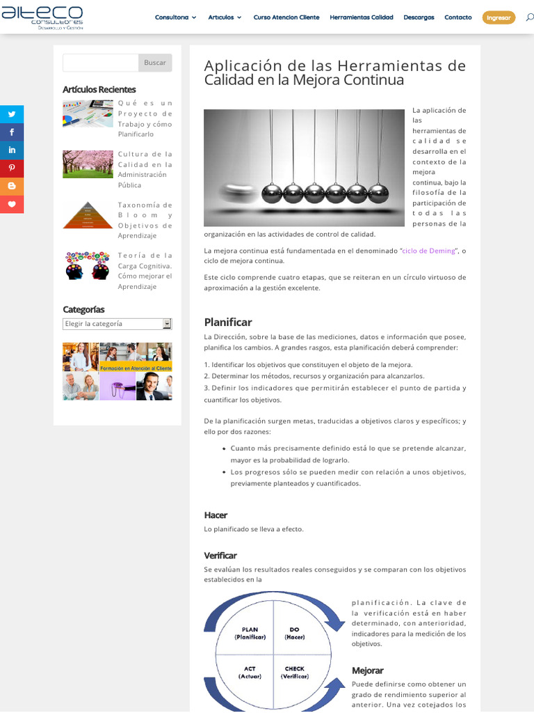 Herramientas de Calidad y Mejora Continua | PDF | Planificación