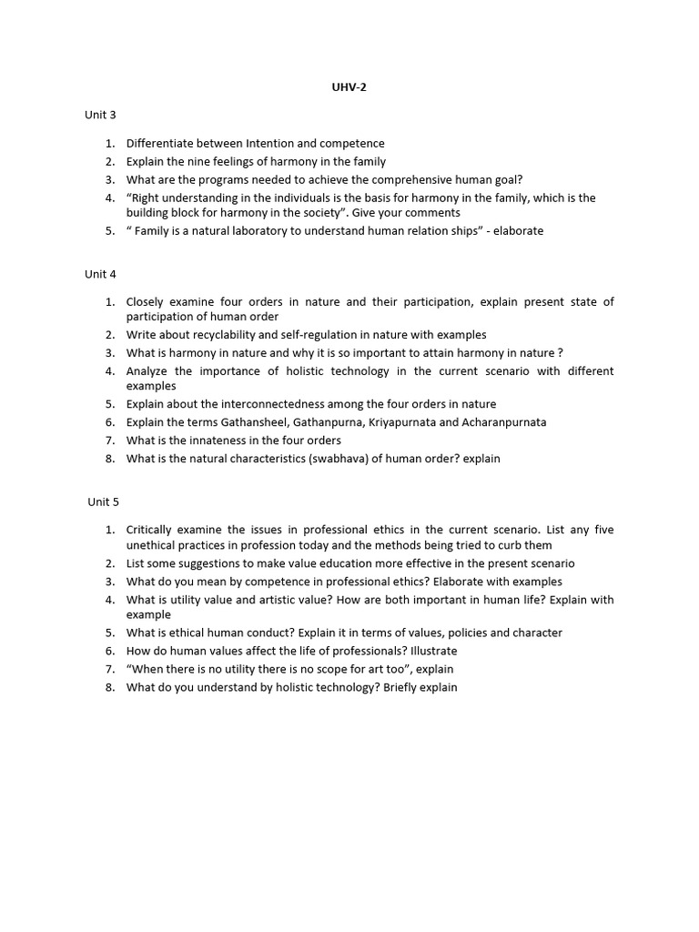 UHV Questions | PDF | Science & Mathematics