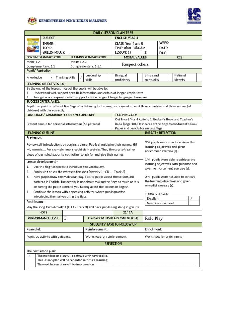 Year 4 English Lesson Plans Overview | PDF | Lesson Plan | Learning