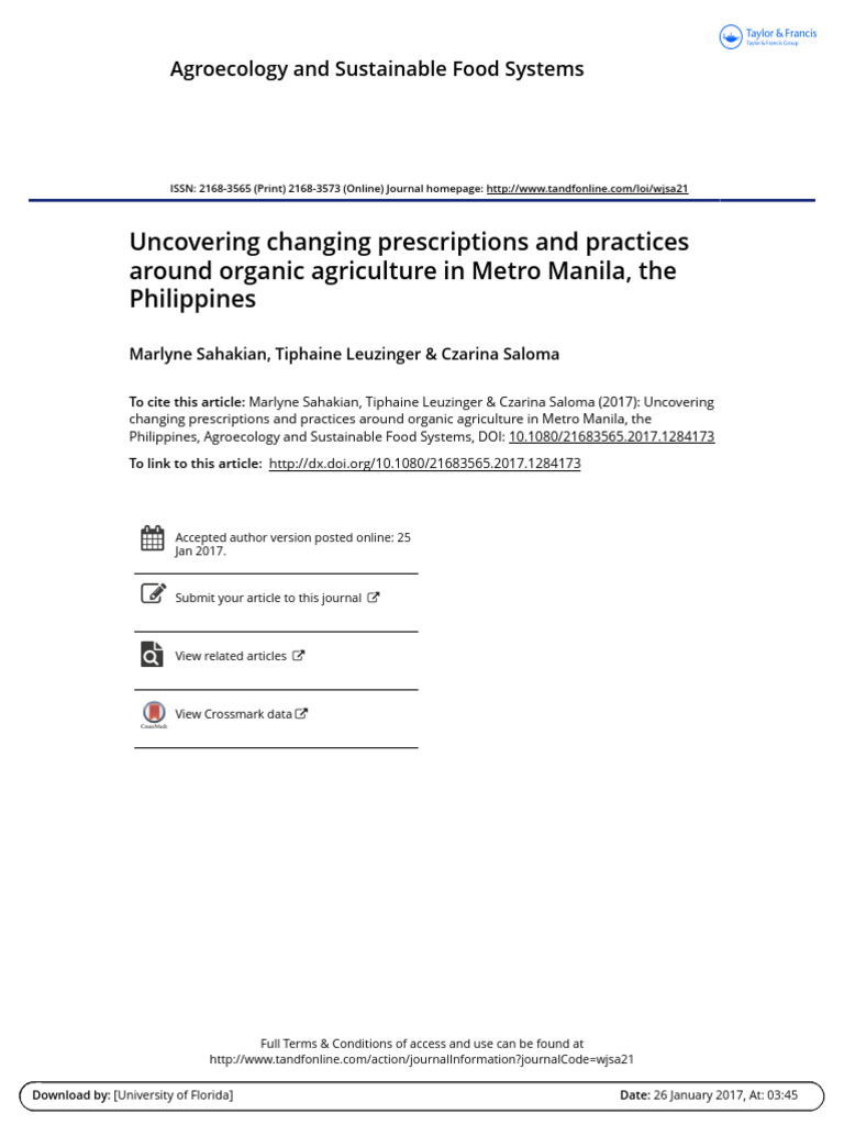 Organic Agriculture Practices in Metro Manila | PDF | Social Capital ...