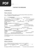 Contract de Arendare (Model 3)