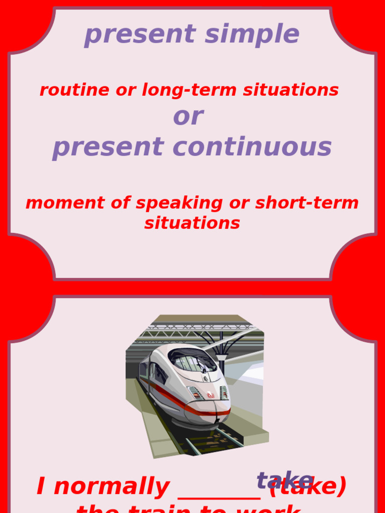 Present Simple or Continuous Fun Activities Games 23872 | PDF