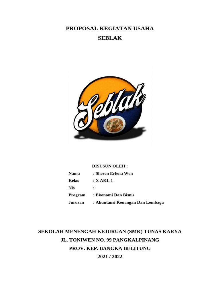 Peluang Usaha Seblak Jorok | PDF | Bisnis | Kesehatan Holistik