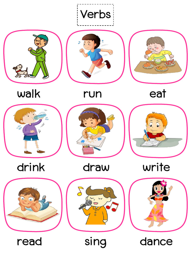 Verbs-Worksheet Kindergarten | PDF