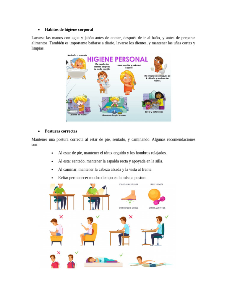 Hábitos Saludables para Niños | PDF | Relaciones personales, crianza y ...