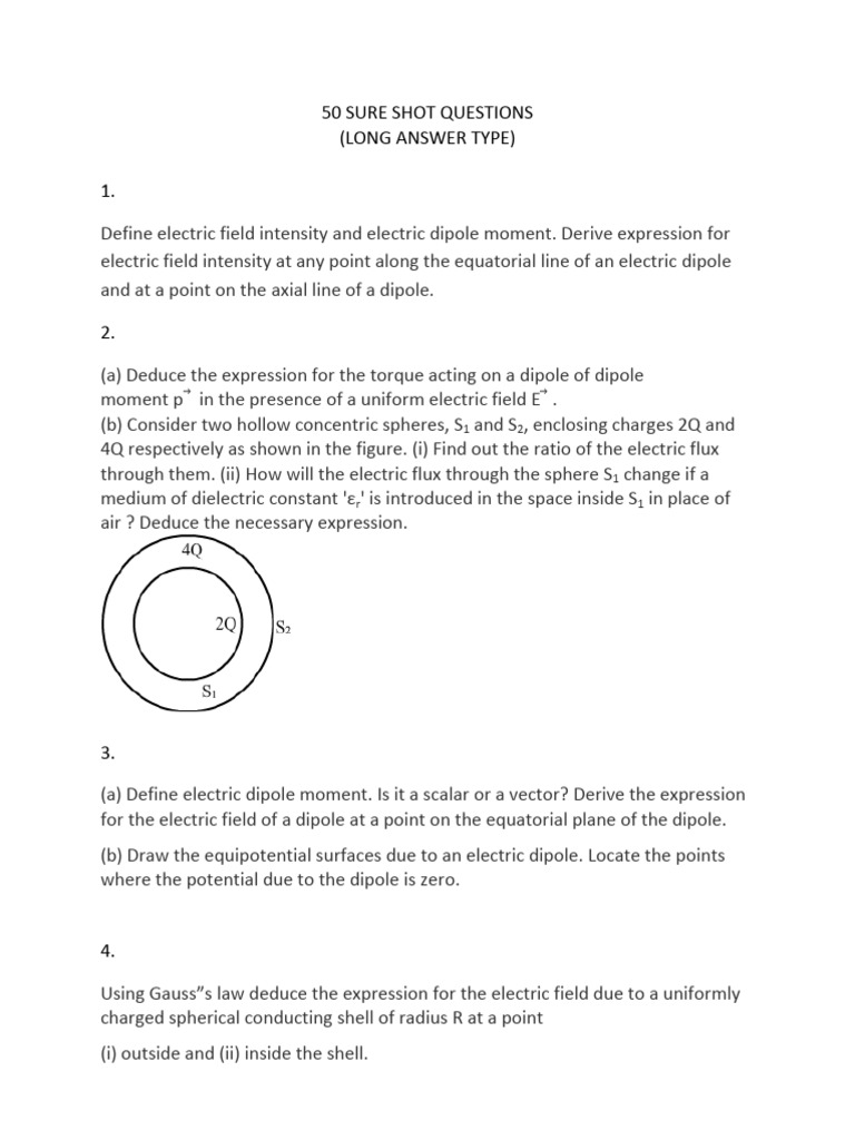 CBSE Class 12 Physics Long Answer Question Bank (2) - 1 | PDF ...