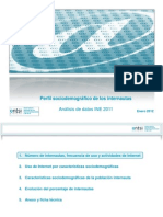 Perfil sociodemográfico de los internautas. Análisis de datos INE 2011 (ONTSI) -EN12