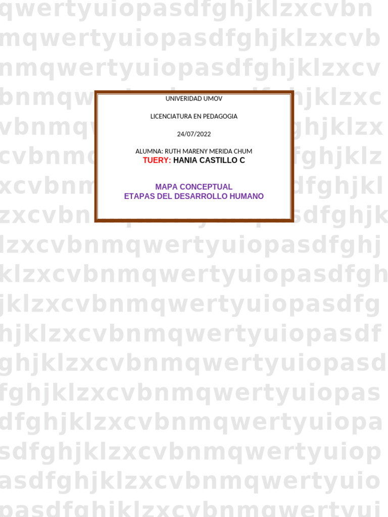Mapa_conceptual estapas del desarrollo humano (Autoguardado) | PDF