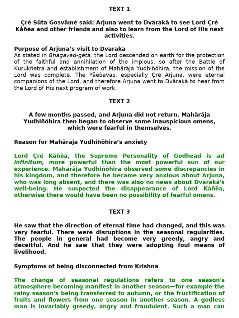 ClassDiscussion - SB C01 14 | PDF | Krishna | Hinduism