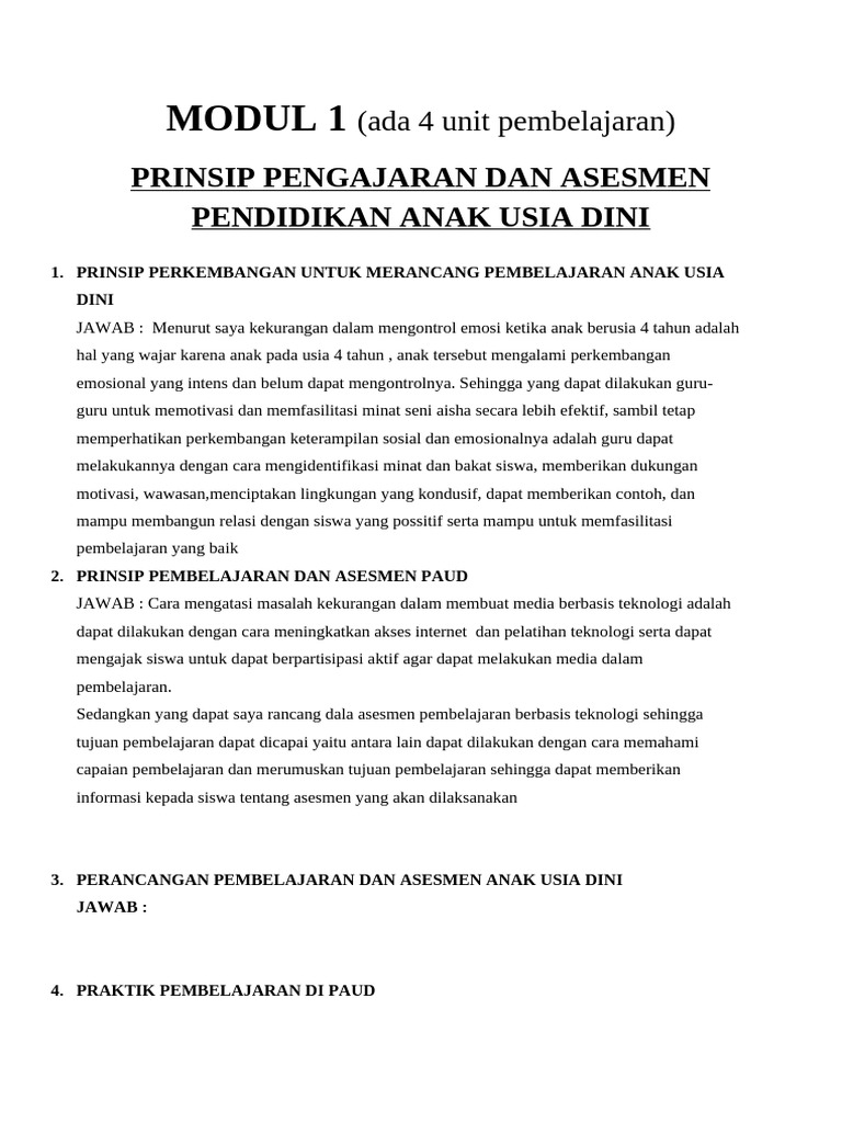 Modul 1 | PDF | Karier & Perkembangan