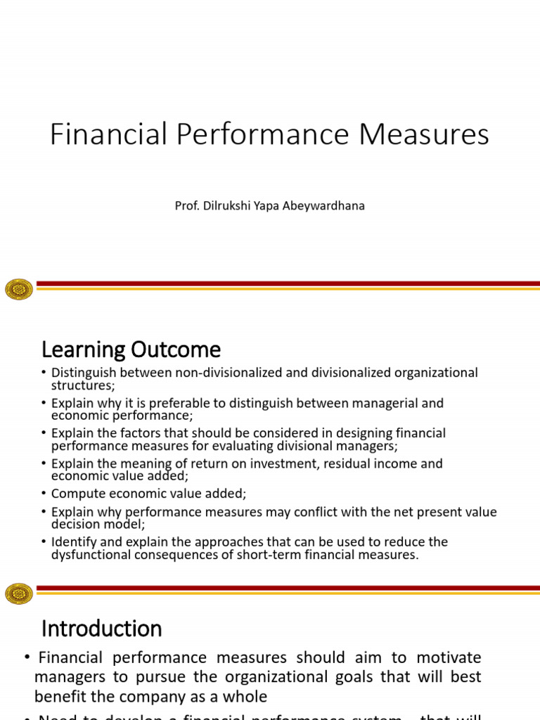 Financial Perfomance Measures 2023 1510 | PDF | Return On Investment ...