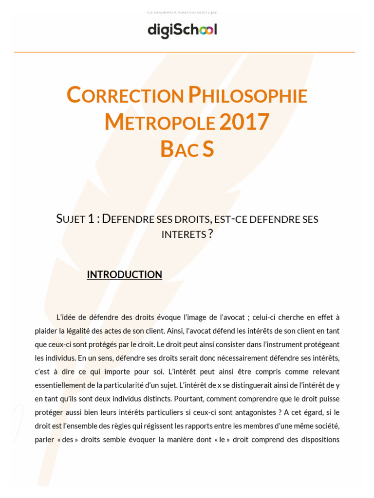 Défendre droits et intérêts en droit | PDF | Démocratie | Idéologies ...