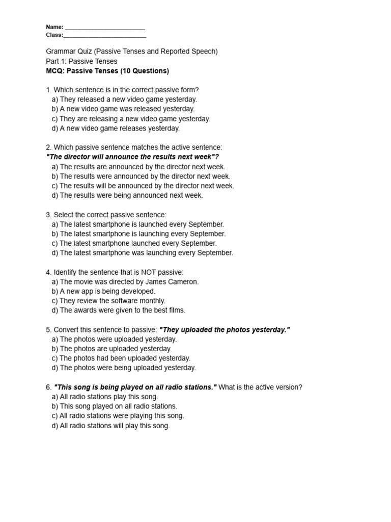 Quiz F3 | PDF | Language Mechanics | Grammar