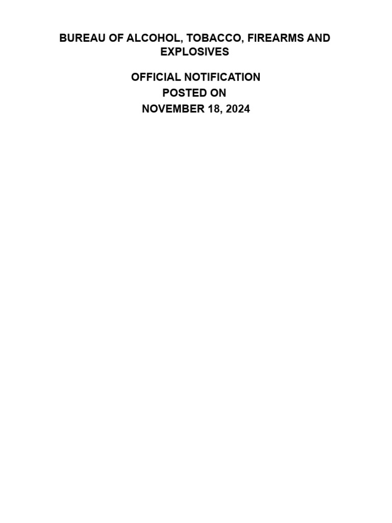 OfficialNotification 2 | PDF | Pardon | Bureau Of Alcohol