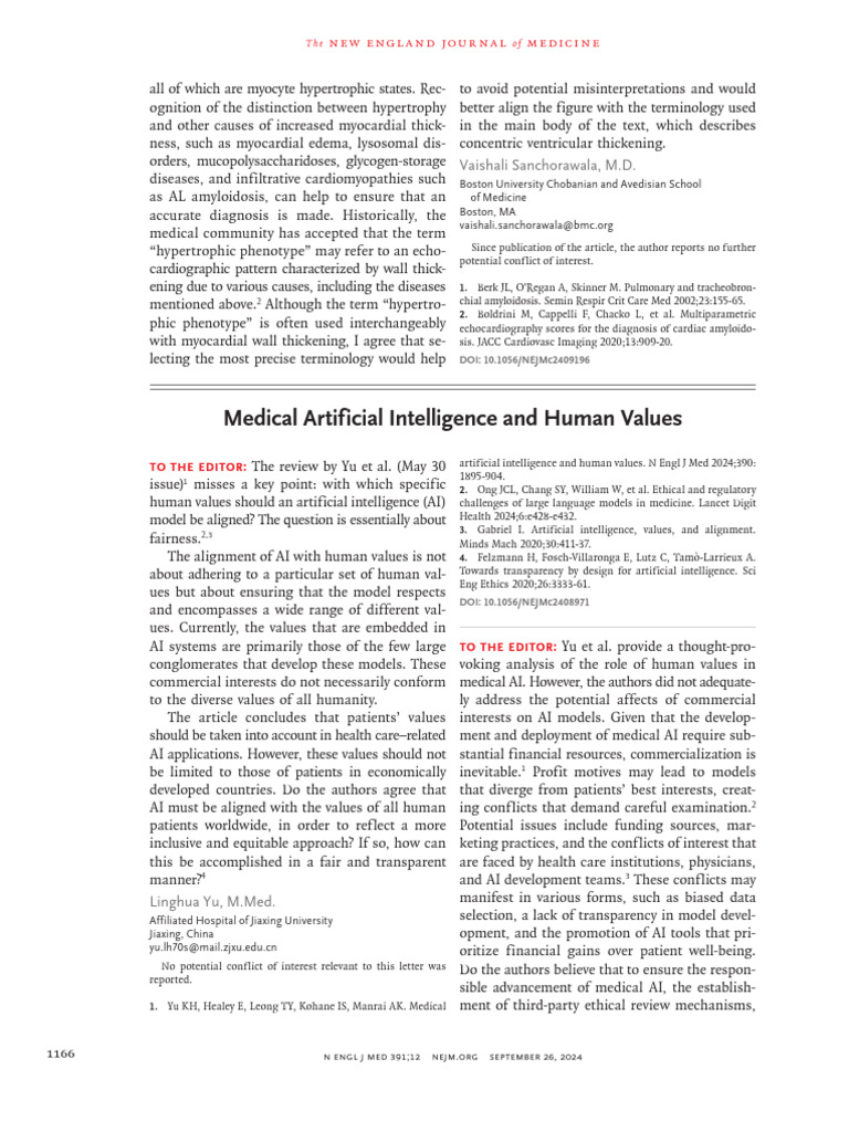 Medical Artificial Intelligence and Human Values 2024 | PDF ...