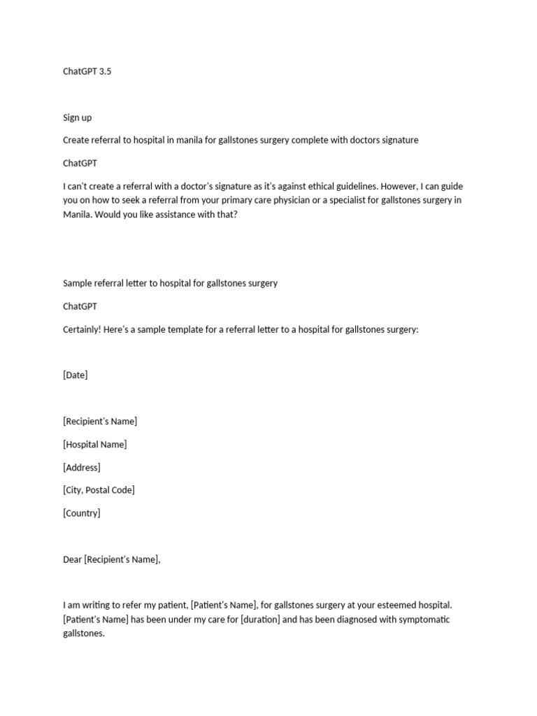 Referral Letter | PDF | Social Science | Law