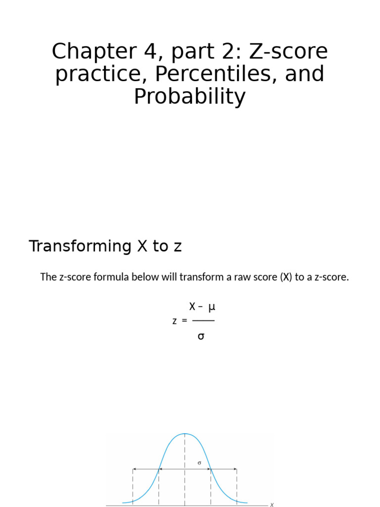 Z-Score, Percentiles, and Probability Guide | PDF | Percentile ...