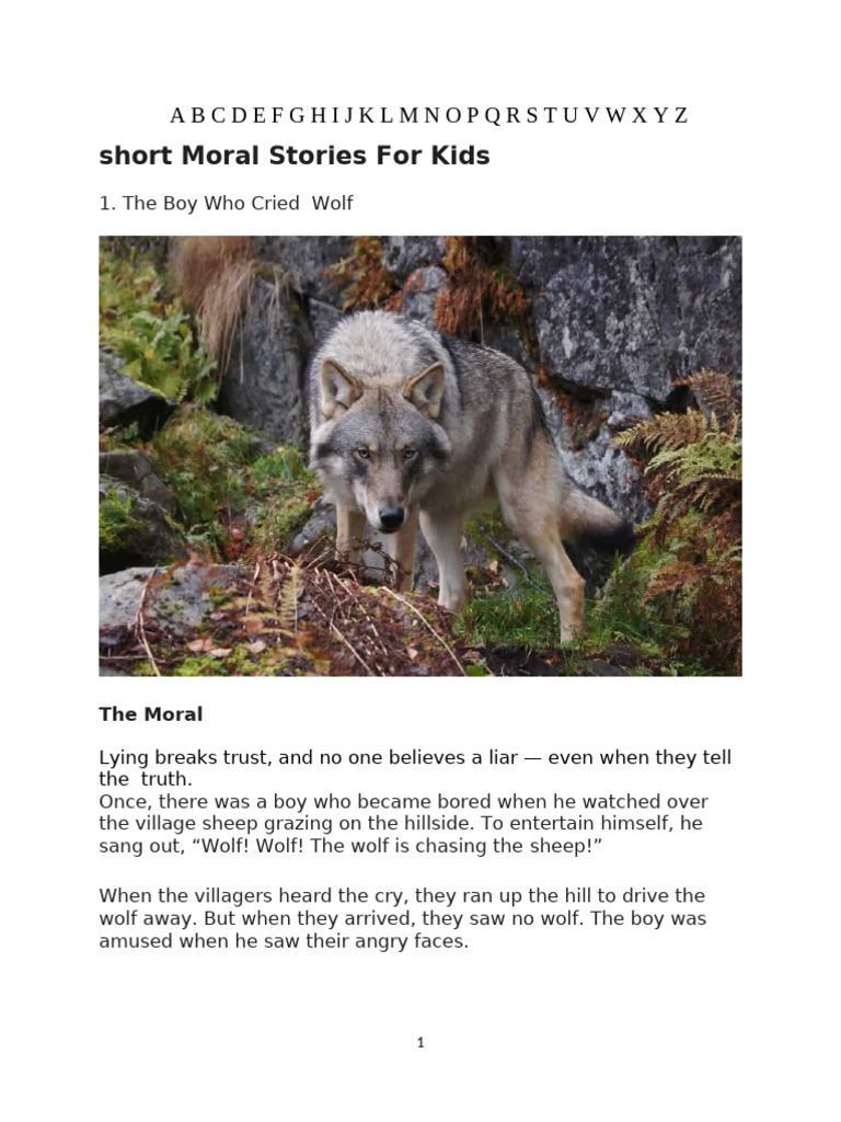 Short Moral Stories for Kids | PDF | Mystery, Thriller & Crime Fiction ...
