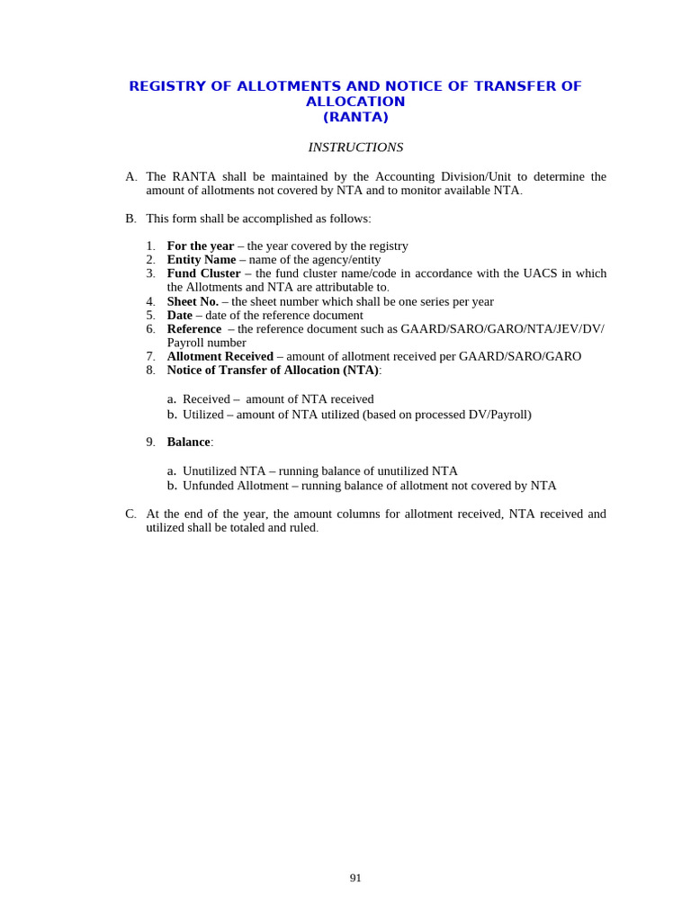 RANTA Guidelines for Nonprofit Accounting | PDF