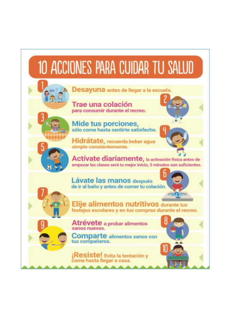 10 Acciones para Llevar Una Vida Saludable | PDF