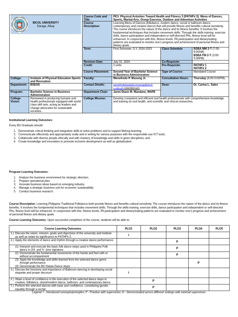 Pathfit 3 Pdf Ballroom Dance Dances