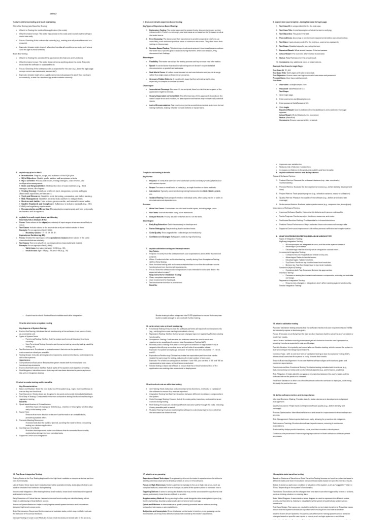 Software Testing Essentials | PDF | Software Testing | Performance ...