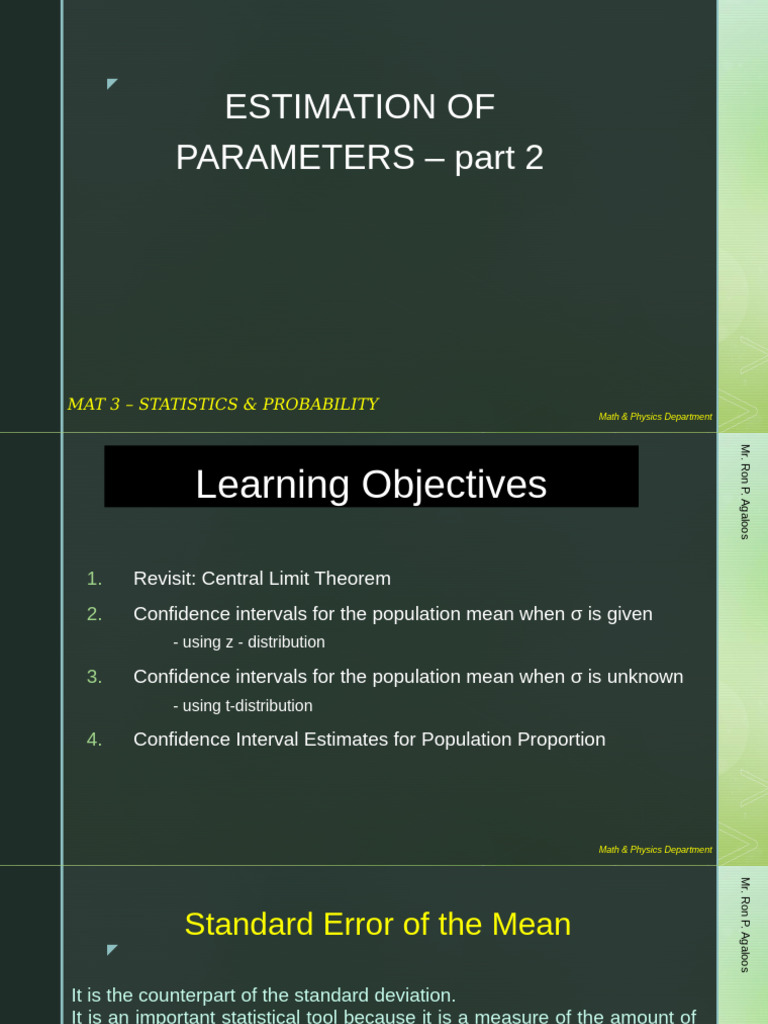 Confidence Intervals in Statistics | PDF | Sample Size Determination ...
