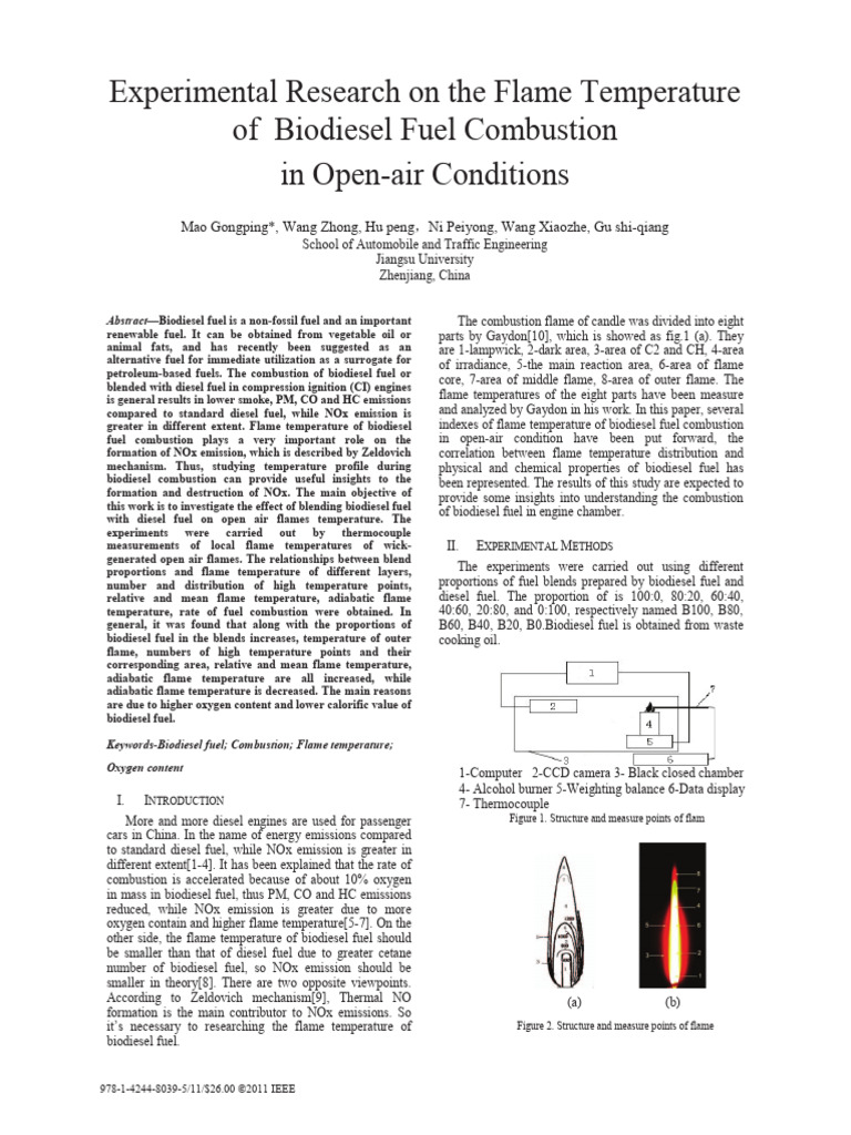 Adiabatic Flame Temperature Biodiesel | PDF | Biodiesel | Combustion