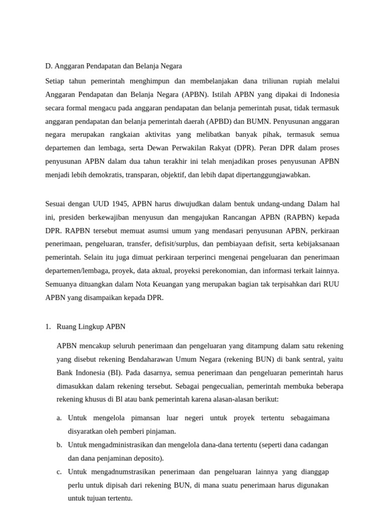 Struktur dan Format APBN Indonesia | PDF | Bisnis | Pengelolaan ...
