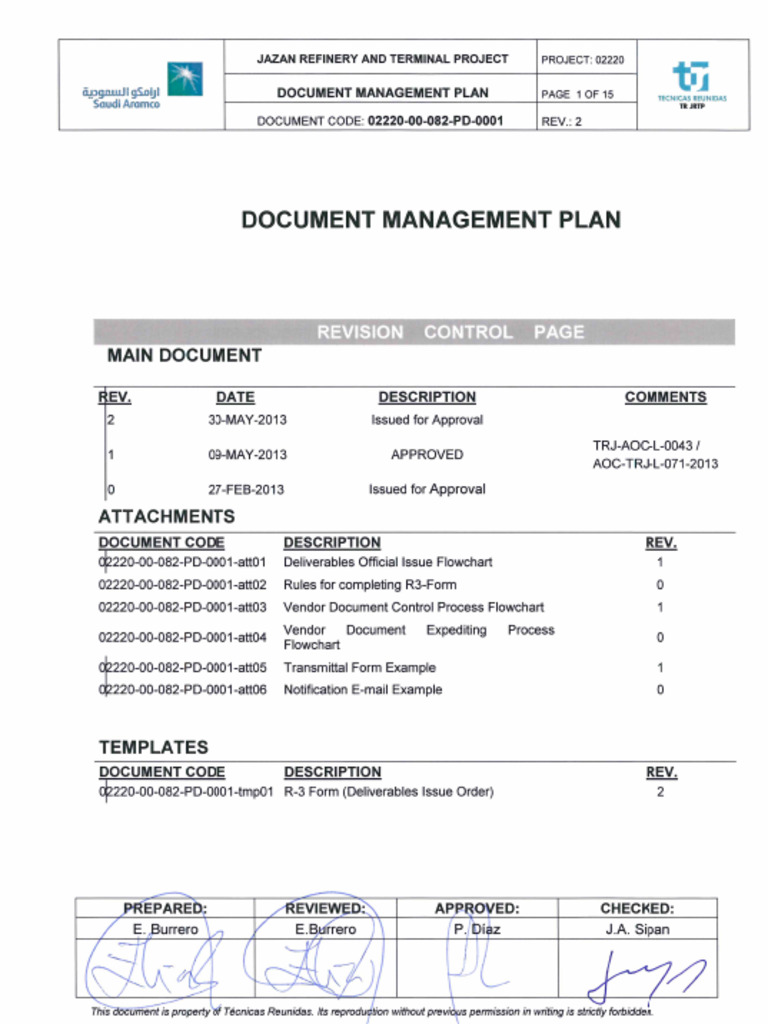 Jazan Refinery Document Management Plan | PDF | Computer File ...