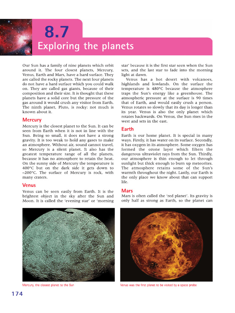 The Planets Information Sheet | PDF