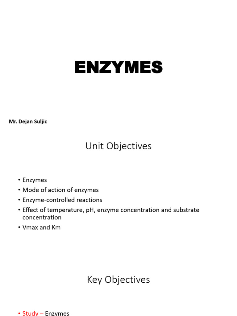 AS BIO - Unit 3 Lesson 1 | PDF | Enzyme | Active Site