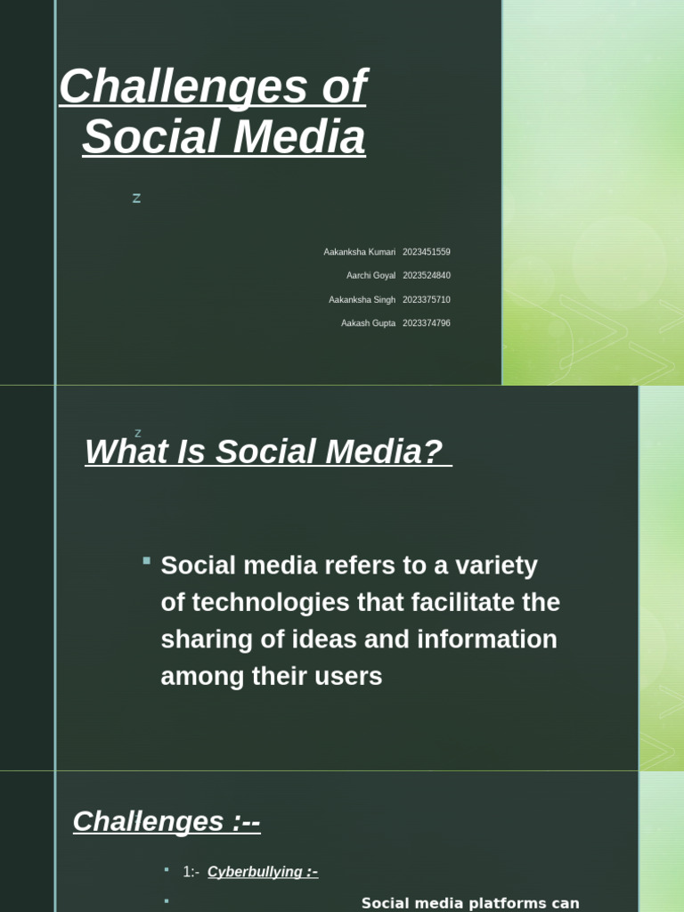 Challenges of Social Media Explained | PDF | Social Media | Popular ...