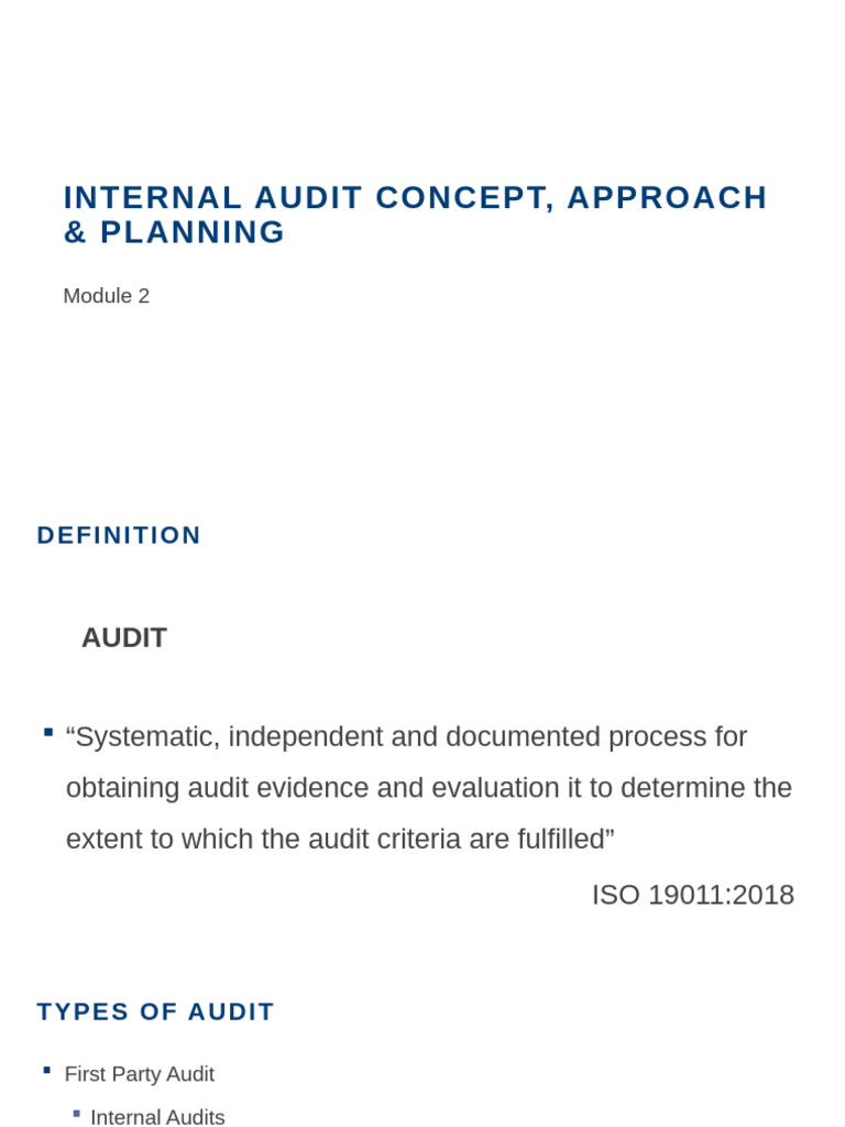 Internal Audit Concepts and Planning Guide | PDF | Audit | Internal Audit