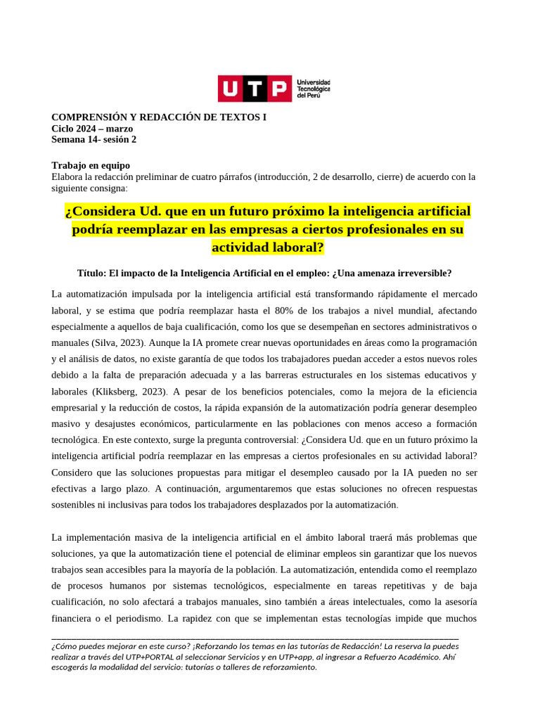 IA y su impacto en el empleo futuro | PDF | Inteligencia artificial ...