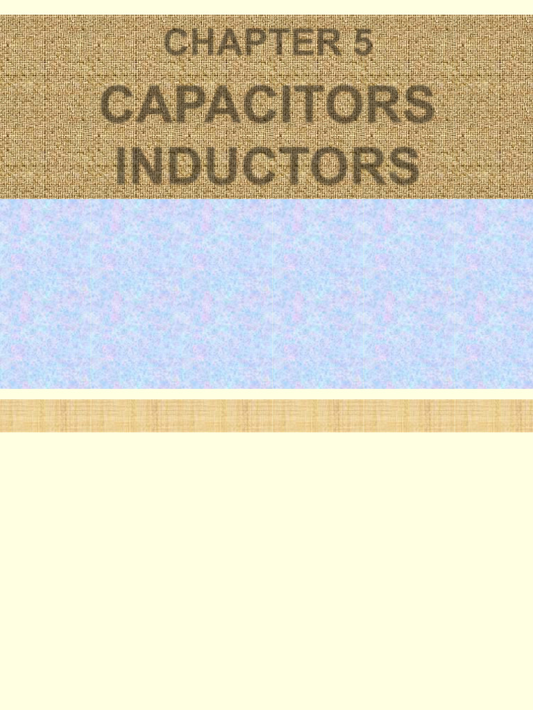 Energy in C5 Capacitor and Inductor | PDF | Capacitor | Series And ...