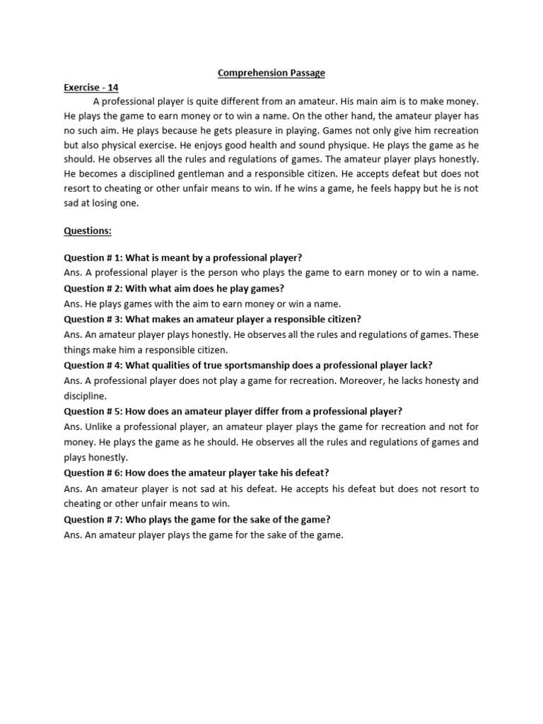 Comprehension Passage-14 | PDF
