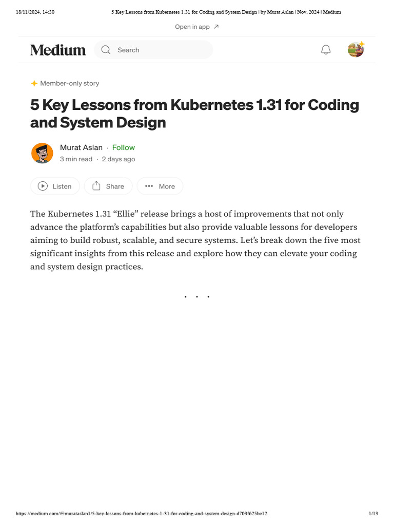 Key Insights from Kubernetes 1.31 | PDF | Scalability | Computer Security