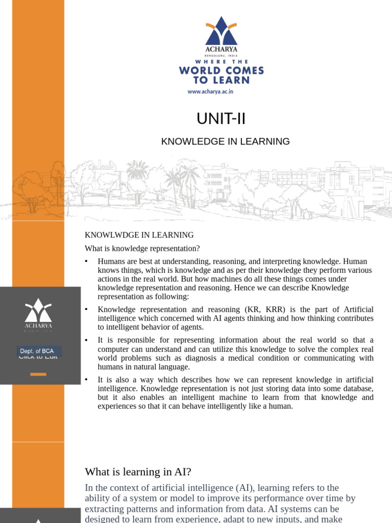 Understanding Knowledge in AI Learning | PDF | Learning | Artificial ...