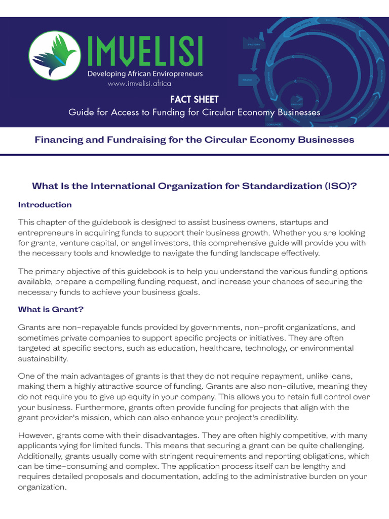 Financing and Fundraising For The Circular Economy Businesses | PDF ...