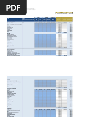 12. Construction Budget Template - II