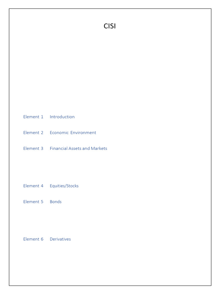 711611668-CISI Course Content | PDF | Derivative (Finance) | Securities ...
