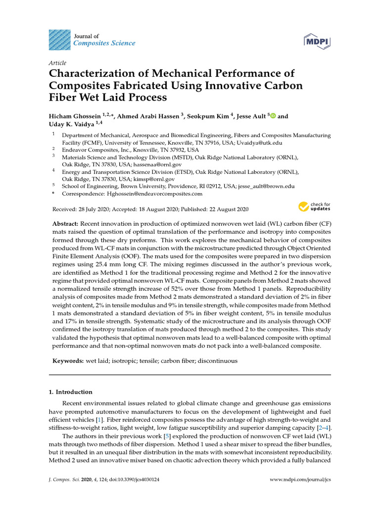 Jcs 04 00124 | PDF | Composite Material | Strength Of Materials