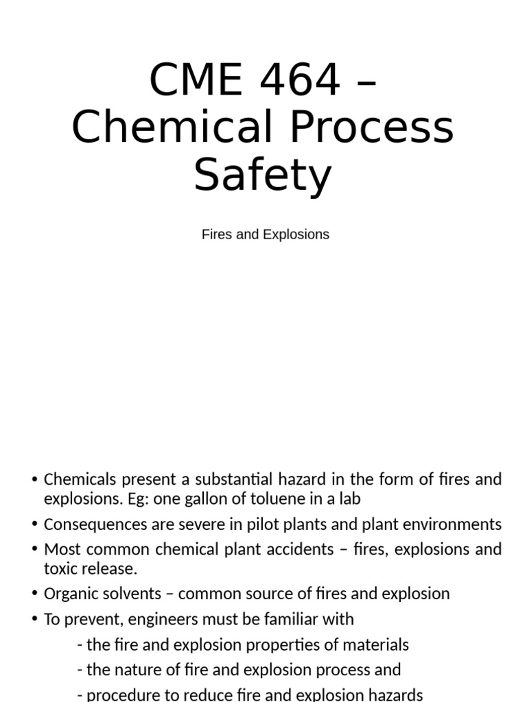 Chemical Process Safety: Fires & Explosions | PDF | Fire Sprinkler ...