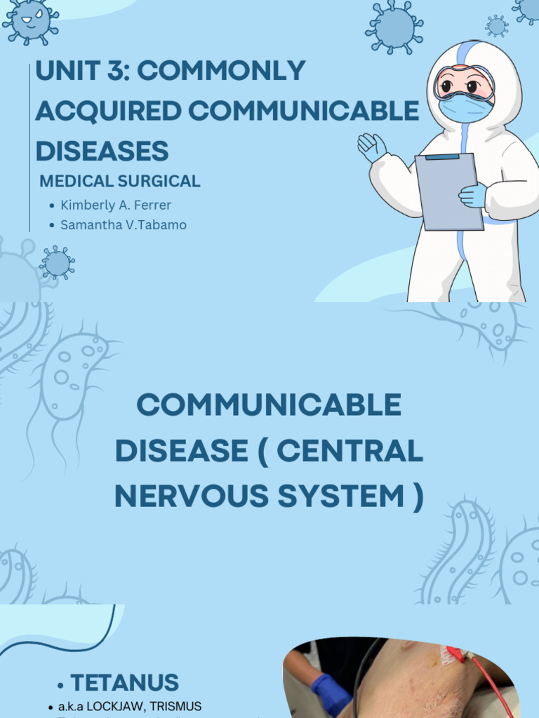 Unit 3 Commonly Acquired Communicable Disease | PDF | Hepatitis | Rabies