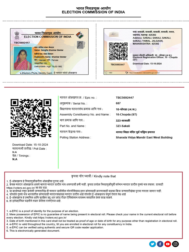 Sangita Voter | PDF