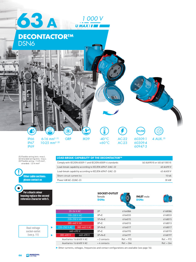 Marechal DSN6 63a Decontactor Range en | PDF | Electrical Wiring | Ac ...