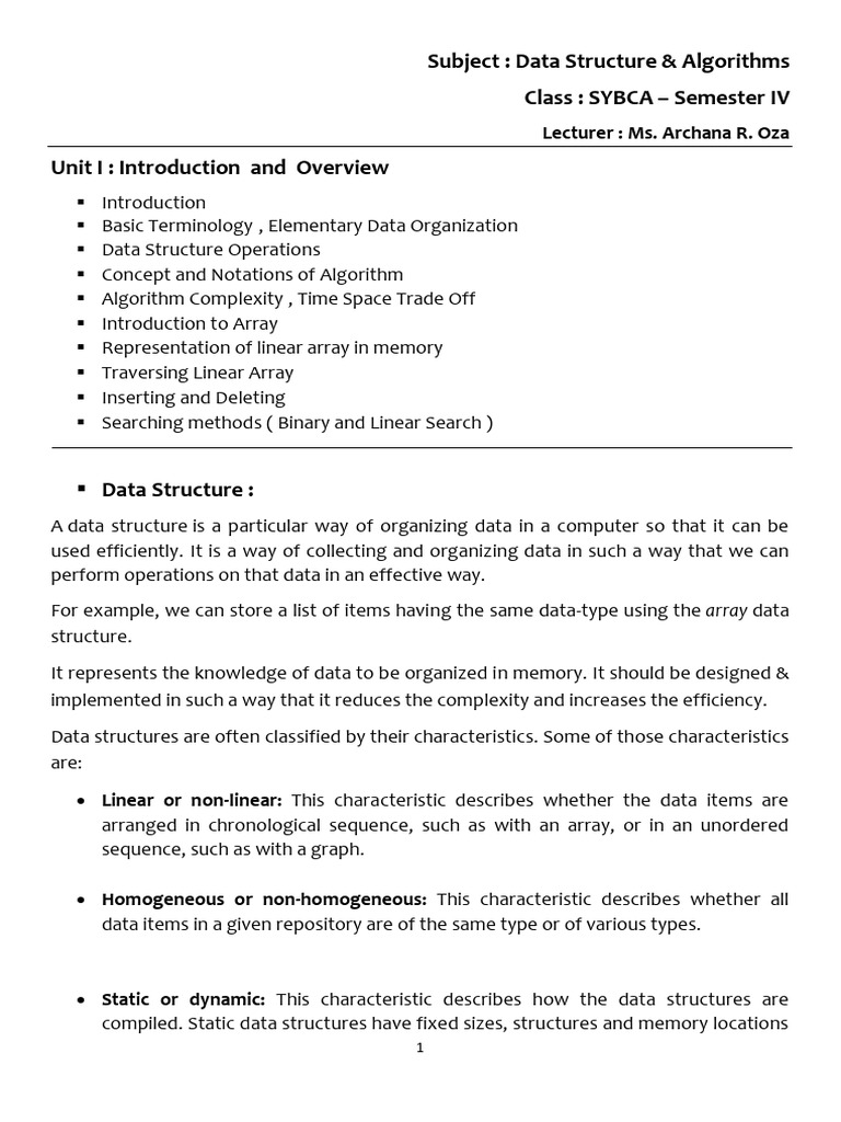 Data Structures and Algorithms Overview | PDF | Queue (Abstract Data ...